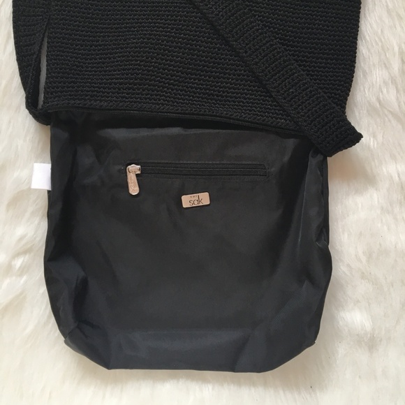 NWOT The Sak Black Crocheted Shoulder Bag - Picture 8 of 10